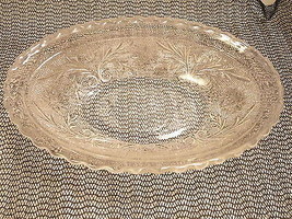 Anchor Hocking Heritage Bowl Crystal 8 1/2 in Scalloped - £9.50 GBP