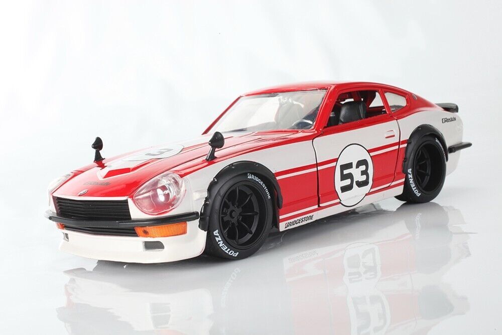 1972 Datsun 240Z Racing Livery 1/24 Scale Diecast Model by Jada - RED - £35.02 GBP
