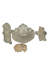 Pre Columbian Pottery Lot Effigy Pipe? Figural Pot Aztec Incan Native Am... - £136.33 GBP