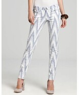 AG Adriano Goldschmeid Womens Size 27 R Gray Chevron The Stilt Cigarette... - $16.78