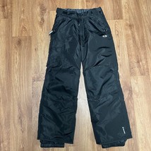 Champion Kids Solid Black Ski Snow Pants Size 12-14 Large Waterproof Winter - £21.79 GBP