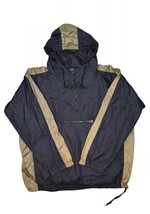 Vintage Gap Jacket Mens XL Black Olive Anorak Windbreaker 1/2 Zip Nylon Pullover - £34.28 GBP