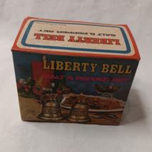 Vintage Liberty Bell Salt &amp; Pepper Shaker Set - Original Box - Hong Kong - £4.74 GBP