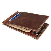 Front Pocket Men&#39;s Wallet with Money Clip - RFID Blocking Minimalist Bifold  - £35.97 GBP