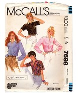 McCall's 7698 Misses Classic Shirt Blouse Van-Martin Size Small UNCUT FF - $7.47