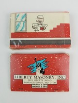 Vintage Set 3 Liberty Masonry Matchbooks Randallstown MD Maryland Masons - £15.47 GBP