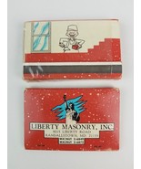 Vintage Set 3 Liberty Masonry Matchbooks Randallstown MD Maryland Masons - £15.49 GBP