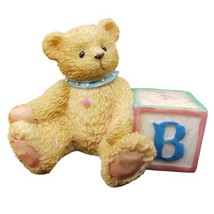 1995 Enesco Cherished Teddies Alphabet Bear Priscilla Hillman 1.5&quot; Letter B - £7.69 GBP