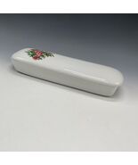 Vintage Delfts Handmade Covered Trinket Box Dish Rectangle Floral Jewelry - $518.89 MXN