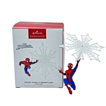Hallmark Keepsake Spiderman Spidey Spins a Snowflake 2023 Christmas Tree Ornamen - £18.49 GBP