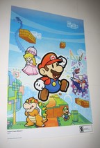 Super Paper Mario Poster Nintendo Wii w/ Peach Bowser Luigi Movie Chris ... - £39.10 GBP