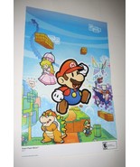 Super Paper Mario Poster Nintendo Wii w/ Peach Bowser Luigi Movie Chris ... - £39.17 GBP