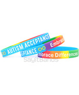 3 of XL Adult Size Infinity Sign Autism Acceptance Silicone Wristband Br... - €9,34 EUR