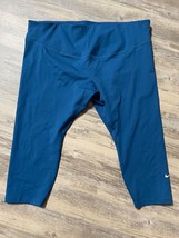 NIKE One Plus Size Cropped Leggings Court blue DD0344-476 NWT 3X - £23.25 GBP