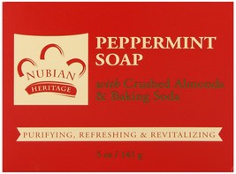 Nubian Heritage Bar Soap Peppermint &amp; Aloe - 5 Oz, 6 Pack (Image may vary) - £54.34 GBP