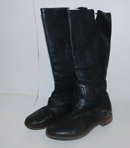 UGG Australia Black Tall Leather Boots Size 7 - £86.99 GBP
