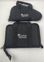 Lot of 2 x SCIPIO Tactical Rugged Double Padded Pistol Gun Ammo Case - B... - £29.58 GBP