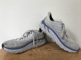 Hoka One One Clifton 8 Gray Running Athletic Shoes Womens Sneakers 8.5 39 - $89.99