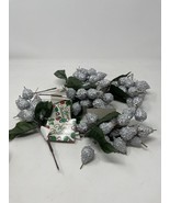 Vintage Frosted Silver Faux Pears Fruit Bouquets (5pc) - $643.38 MXN