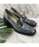 Kenneth Cole Reaction Womens Vintage Y2k Loafer Heels Size 10 Gray Silve... - $62.27 CAD