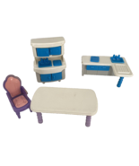 Vintage Kitchen Dollhouse Furniture  Doll Pretend Play Set Plastic Table... - $32.46 CAD