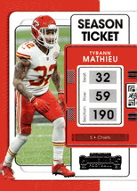 2021 Panini Contenders Tyrann Mathieu - NFL Kansas City Chiefs Football Card #50 - £1.85 GBP