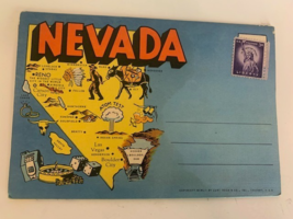 Postcard Folder Nevada NV Early Casinos Gambling Roulette Linen Curt Teich - $9.90