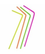 Neon-Colored  Flexible Straws, 80 Count - £5.17 GBP