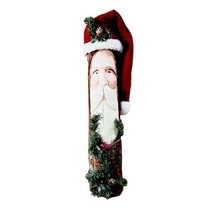 Large Decor Hand Carved wood painted Father Christmas Santa 22&#39;&#39; TALL - $39.99