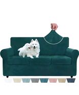 Luxury Velvet Couch Cover 4 Piece Stretch Sofa Covers for 3 Cushion Couch  - $395.00 MXN