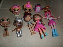 Mixed Lot of 9 Mini Surprise ,MGA,Mattel LalaLoopsy Dolls.3&quot;-5.5&quot;..+ dog,owls - £12.65 GBP
