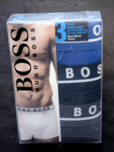 Hugo Boss Mens 3-Pack Multicolor Stretch Cotton Underwear Trunk Boxer Sh... - $25.23