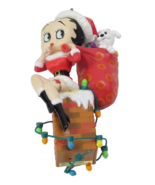 Betty Boop Santa&#39;s Little Sweetheart Carlton Cards Christmas Talking Orn... - $12.99