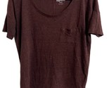 Old Navy Women Size XS Burgundy Round Neck Cap Sleeve T Shirt  - $11.22