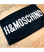 H&amp;MOSCHINO Designer Bath Sheet Beach Towel H&amp;M Moschino Black White logo... - €42,95 EUR