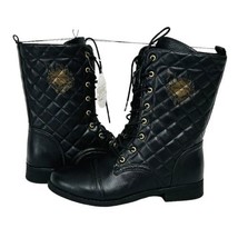 Harry Potter Marauders Map Boots Black Quilted Cosplay Steampunk Womens Size 10 - £18.95 GBP