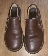 Brown&#39;s Landing Shoes 8M Clogs Mahogany Leather Stitched Slip On. - $35.57