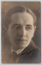 RPPC Handsome Gentleman Portrait Photo Budapest Studio Postcard V22 - £6.37 GBP