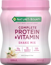 Nature&#39;s Bounty Complete Protein &amp; Vitamin Shake Mix with Collagen &amp; Fiber, Cont - £39.07 GBP