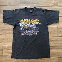 Vintage 90s Harley Davidson Brazos Valley Racing Biker Single Stitch Shirt XL - £234.54 GBP