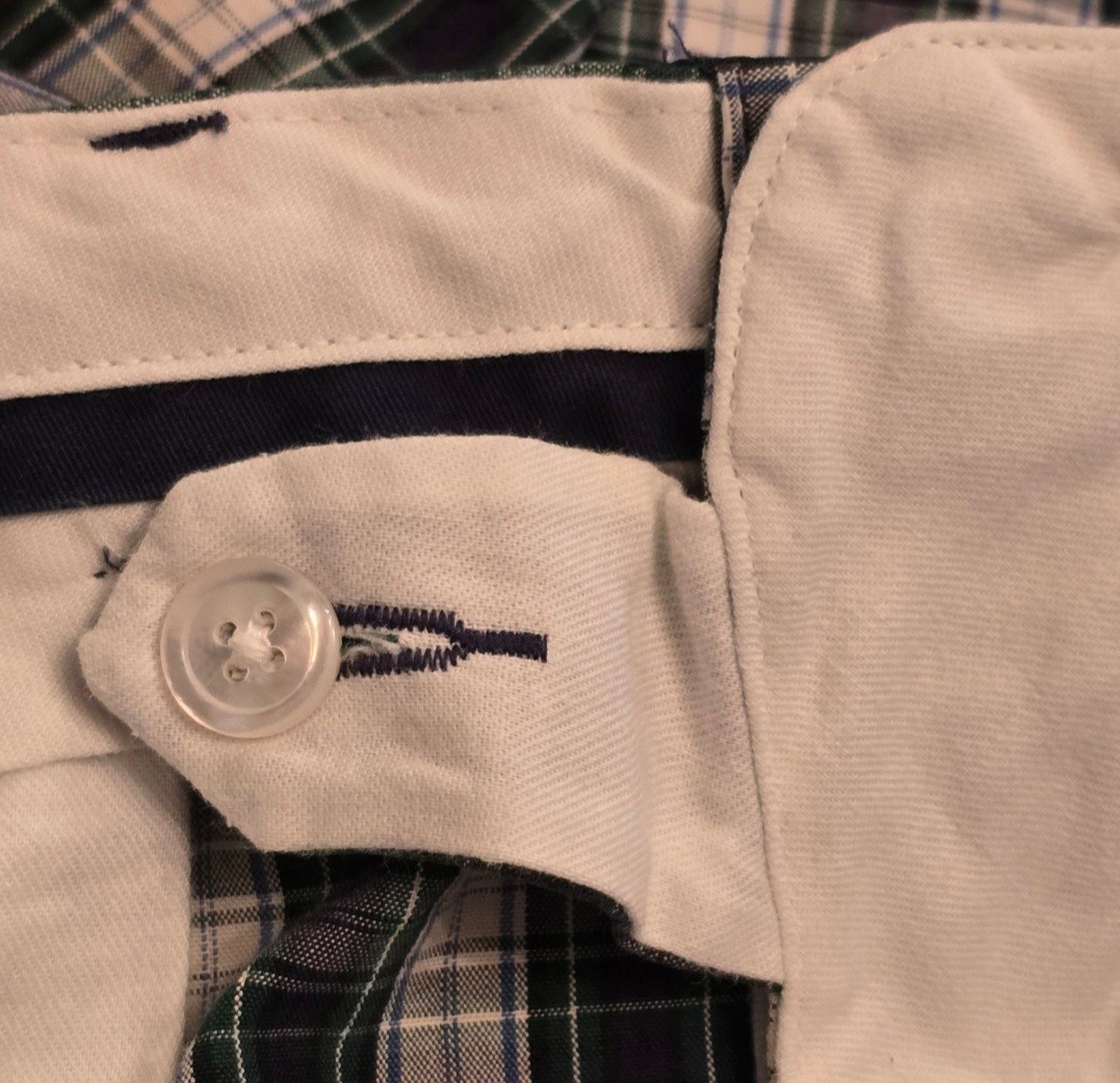Polo Ralph Lauren Men’s 36 Plaid Shorts Blue White Preppy Golf Casual Y2K Item image 5