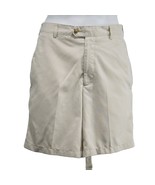 DONALD ROSS Men&#39;s Performance Shorts Tan Checked Deep Front Pockets Size 33 - $26.99