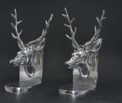 Handcrafted Swamp Deer Head Sculpture for Nature-Inspired Home Decor Set Of 2 Pe - £175.99 GBP
