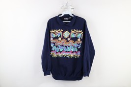 Vtg 90s Streetwear Womens S Faded Abstract Southwestern Collared Sweatsh... - $49.45