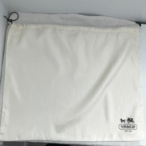 Coach Dust Bag White Satin Large Square Drawstring Travel Stroage Logo Pouch - £14.46 GBP