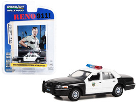 1998 Ford Crown Victoria Police Interceptor Black White Reno Sheriff&#39;s Departmen - £14.80 GBP