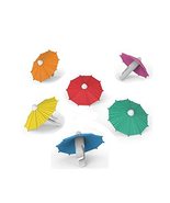 6pcs Set Umbrella Model Wine Glass Marker Silicone Drink Wine Beer Glass Markers - £7.93 GBP