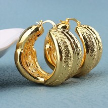 Classic Gold Plated Earrings Jewelry Women&#39;s Trend Ear Clip African Dubai Style  - £21.99 GBP