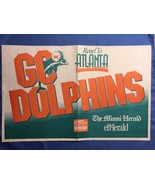 Vintage NFL Miami Dolphins Print Poster - ROAD TO ATLANTA - MIAMI HERALD... - $49.48