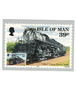 ISLE OF MAN Very Fine Post Card &quot;3985&quot; Union Pacific Railroad 1992 - $2.22